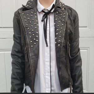 All saints leather jacket